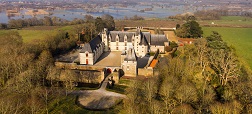 Château de Goulaine vue aérienne marécages