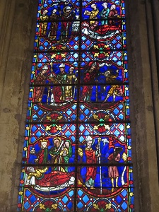stained glass windows cathedral of Tours Live of Saint Martin